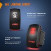Nilight LED Light Bar Rocker Switch Stereo Rocker Switch 5
