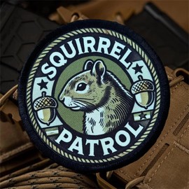 Velcro Patches Animal Velcro Funny Patches Cute Squirrel Patrol Velcro Military Tactical Patches for Clothing, Backpacks, Jackets, Jeans