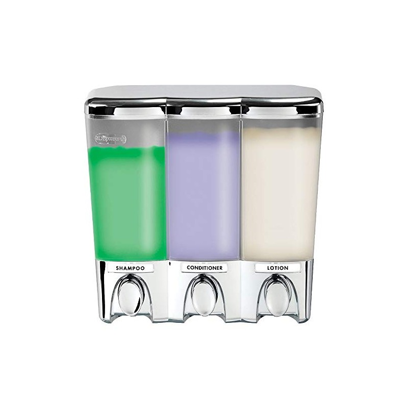 Better Living Clear Choice Shower Dispenser 3 Chamber, Wall Mount