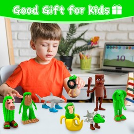 PICKONA Italian Brainrot Toys Action Figures Set, 8-Piece Tung Tung Tung Sahur Figures for Kids & Adults, Tralalero Tralala-Inspired, Creative Desk Decorations Safe Gifts for Fans,Colleagues,Friends