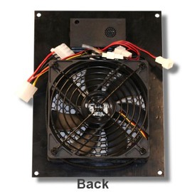 Coolerguys Programmable Thermostat Cooling Kit for Cabinets, AV, and Components (Plastic, Single 120mm Pro)