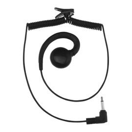 LT Easiyl Microphone Headset Earpiece with 3.5 mm Audio Jacks C Shape Receive Listen Only Earpiece for Ham Radio MP3 Players Walkie Talkie Remote Mic