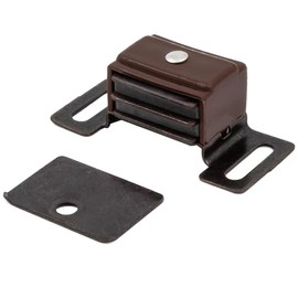 Stone Harbor Hardware Magnetic Catch, Double Magnet, Dark Brown