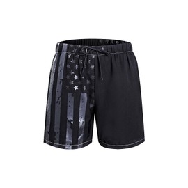 LUSKOPA Dissolving Swim Trunks Prank Shorts Funny Gift for Brother Boyfriend Bachelor Beach Party in The Swimming Pool(Flag Black,Large)