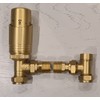 Team Controls Brushed Brass Angled Thermostatic Radiator Valves & Lockshield