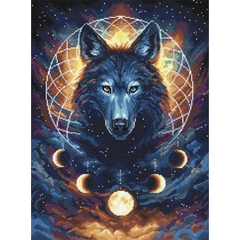 Letistitch Dream Catcher Wolf L8069 LetiStitch Counted Cross Stitch Kit