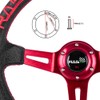 RASTP Universal Racing Steering Wheel,Deep Dish Steering Wheel Leather Embroidery