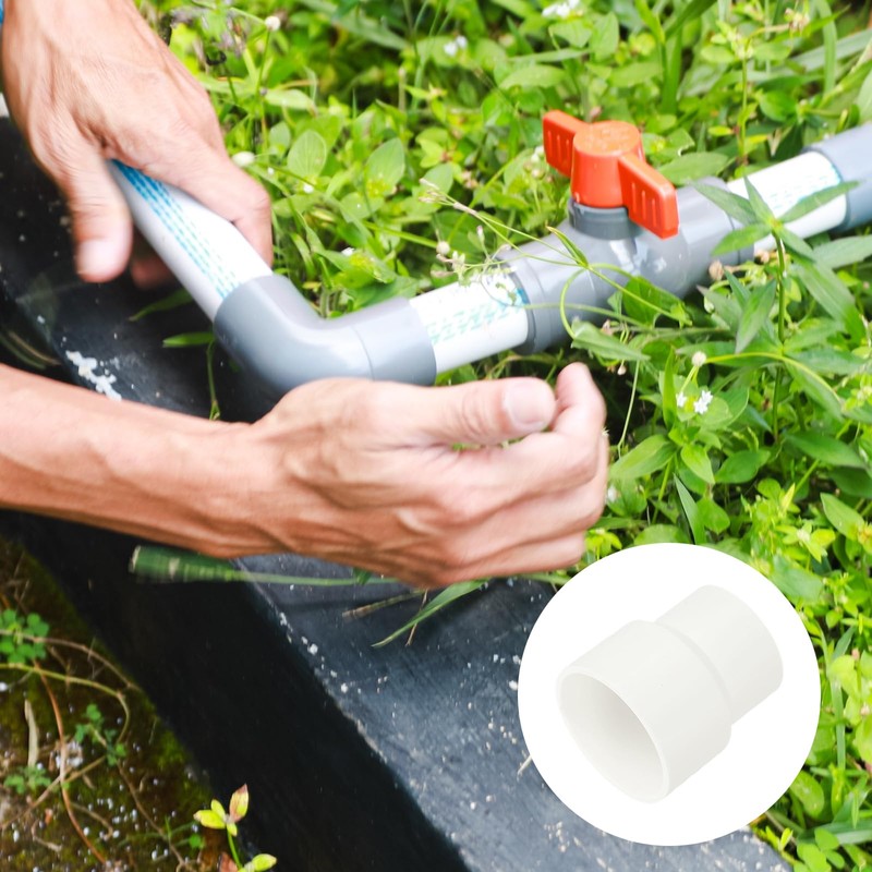 sourcing map 2 Pcs UPVC Reducer Pipe Fitting, 1-1/2"x1-1/4 PVC