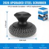 5-Pack Steel Wool Scrubber, Stainless Steel Scrubber Wire Sponge Pads