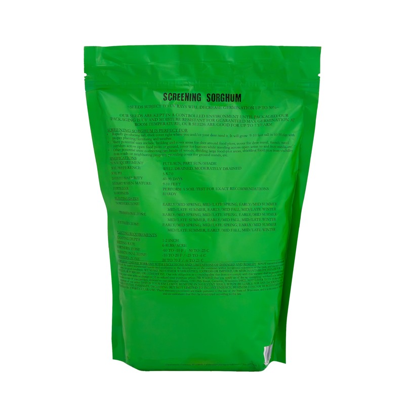 Whitetail Products Gone Wild, Screening Forage Sorghum Food Plot Seeds,