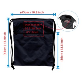 JohahaTim Drawstring Backpack Bulk 2Pcs Draw String Bags DIY Gym Sports Traveling Yoga basketball football Bag Sackpack Drawstring for man women (2, black)