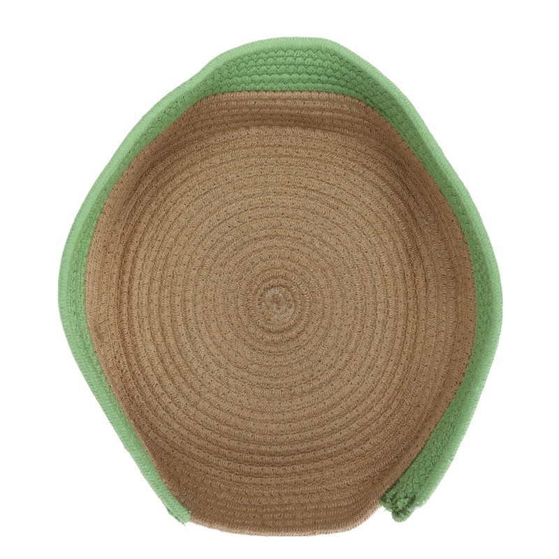Round Cat Bed Cotton Rope Woven Basket Multipurpose Sleeping Scratching