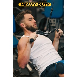 Fitness Invention Lat Pulldown Bar - 30 Inch Ez Curl Bar Cable Attachment - Cable Attachment