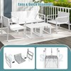 Tangkula Patio Chairs Set of 2, Weather-Resistant Plastic Outdoor Armchairs