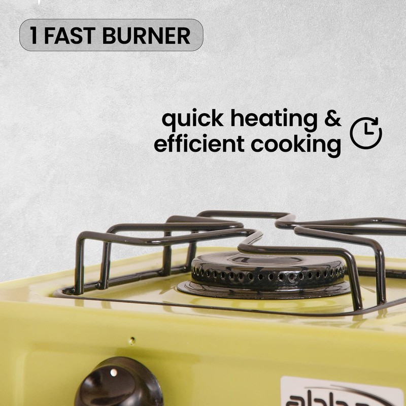ABBA 12" Single Burner Propane Camping Stove - With Enamel