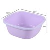 Afromy Colorful Square Plastic Washing Basins, 12 Quart Kitchen Dish