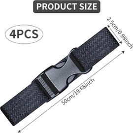 4pcs Child Safety Cupboard Locks, Child Locks for Kitchen Cupboards Fridge Lock Baby Proofing Adjustable Straps for Two-Door Cabinets Fridge Freeze Door Cupboard Knobs Handles