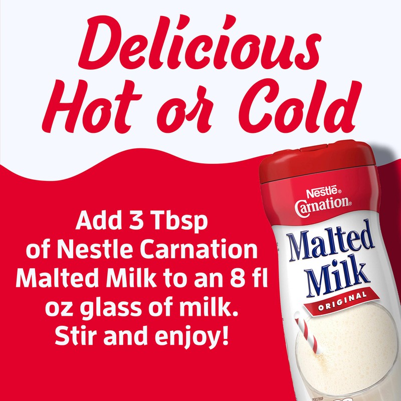 Nestle Carnation Original Malted Milk Powder Mix, 13 OZ Canister