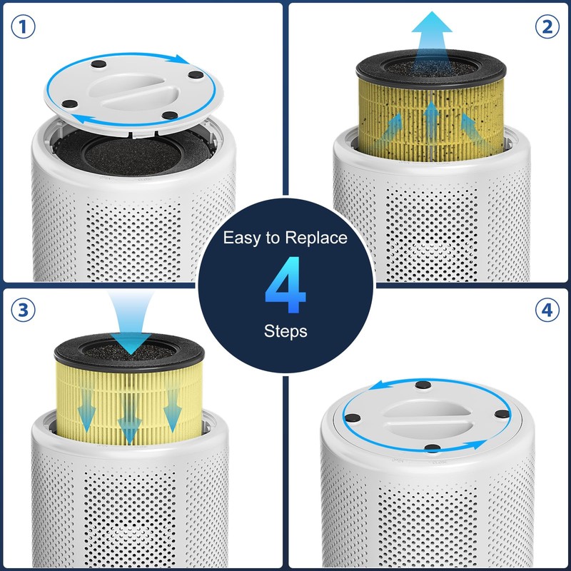 Tailulu D10 Replacement Filter,Air Purifier Filter for Tailulu D10 Air