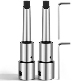 Lanties Annular Cutter Arbor Adapter, Morse Taper MT2 to 3/4" Weldon Shank for Drill Press & Milling Machine, Chrome Steel, High Precision CNC Machined, with Set Screws & Pilot Pin