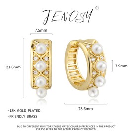 Jenosy Earrings Gold Women's Bow Earrings Women's Delicate Bow Earrings Hoop Earrings Girls Fashionable Lightweight Cartilage Huggie Hypoallergenic Earrings 18K Gold-Plated Fashion Jewellery for Women