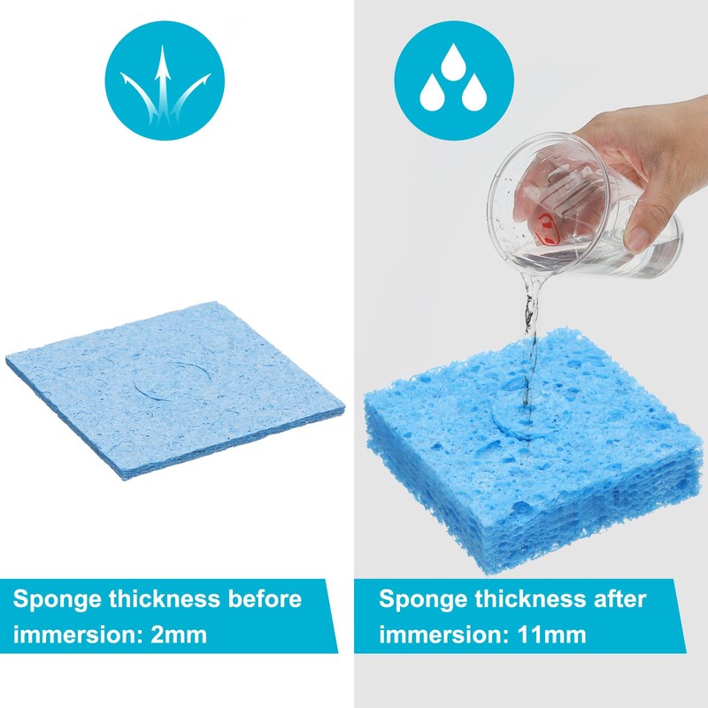 sourcing map Soldering Sponge 2.17" x 2.17" Square Sponge Replacement