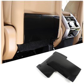 Heutamo Seat Back Kick Protector Cover Compatible with Land Rover Range Rover Sport/Vogue 2023 2024-2026, ABS Rear Seat Back Anti-Kick Panel Trim Cover Interior Trim Accessory (Black)