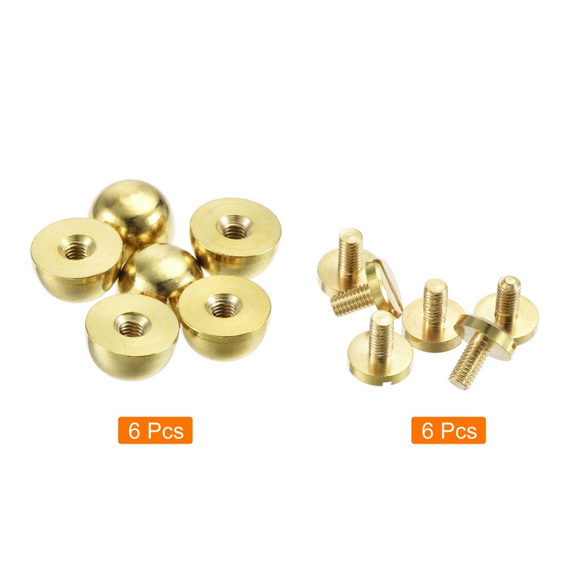 sourcing map Pack of 6 Round Rivets Rivet Purse Handbag