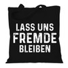 Fabric Bag Jute Bag Long Handle with Saying Lass Uns