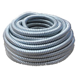Woods 55082021 3/8 in. x 25 ft. Flex Alum Conduit; Silver