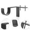 HAIKING Curtain Rod Bracket, 4 PCS Adjustable Curtain Rod Holders