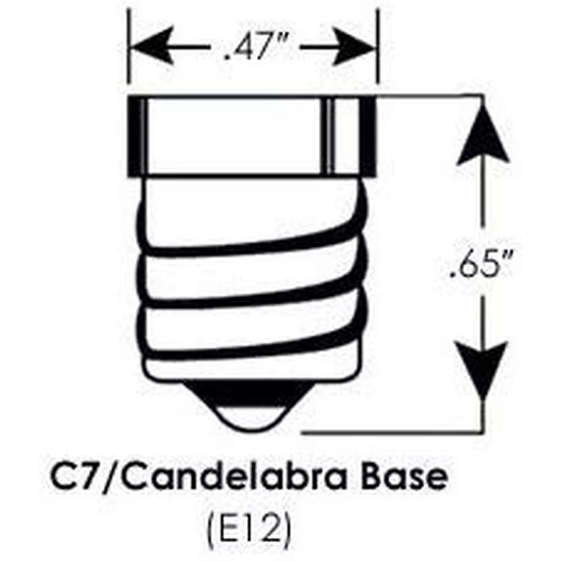 Bioluz LED 12 Pack 40 Watt Candelabra Bulbs 4.5W Dimmable