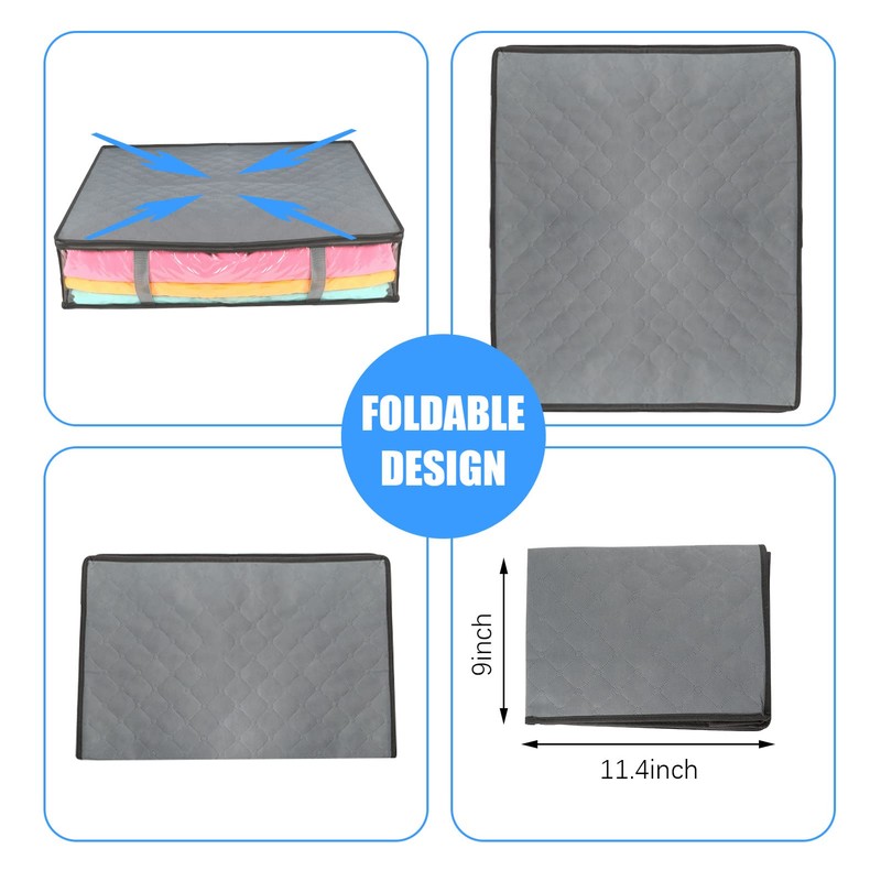 Opopark 2 Pack Underbed Storage Bags, 40 L Window Foldable