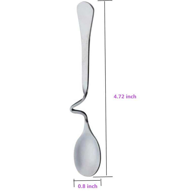 Beetoo Pack Stainless Steel Hanging Coffee Spoon Creative Bending Handle
