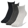 IMPACT LOCK AMCB-149 W Deodorizing Socks, 5 Toes, Ankle, 4P