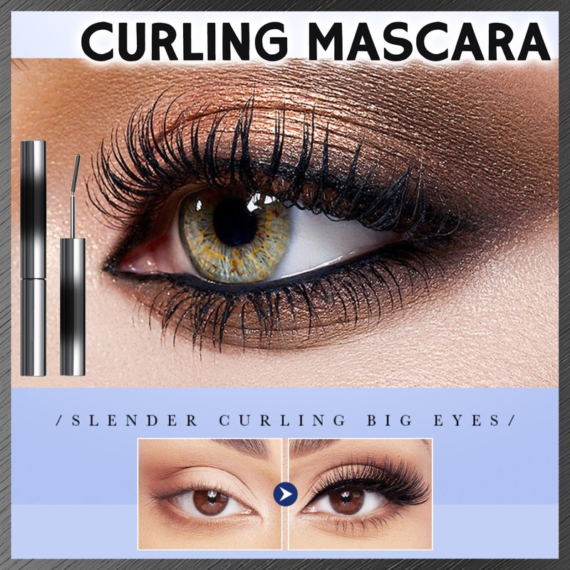 Black 3D Waterproof Hairless Mascara, Washable Ultra-thin Metal, Long Lasting