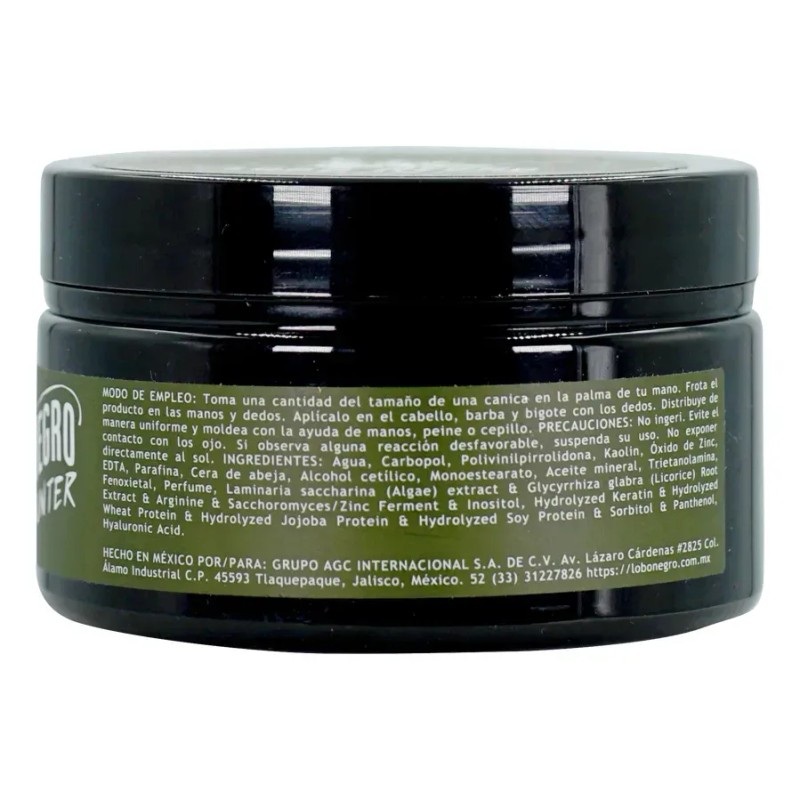 Cera Modeladora Mate Lobo Negro Hunter Cabello, Barba 85g