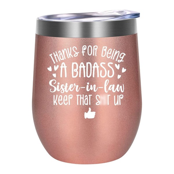 Fairy's Gift Wine Tumbler, Sister in Law Gifts, Gifts for Sister in Law, Sister in Law Birthday Gifts - Christmas, Birthday Gifts for Best Sister in Law, Badass Sister in Law Gifts for Women