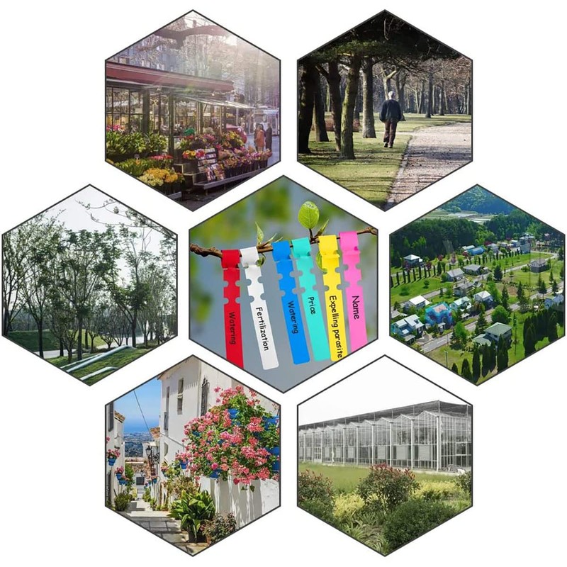MEISO Pack of 240 6 Colours Plastic Plant Stake Loop