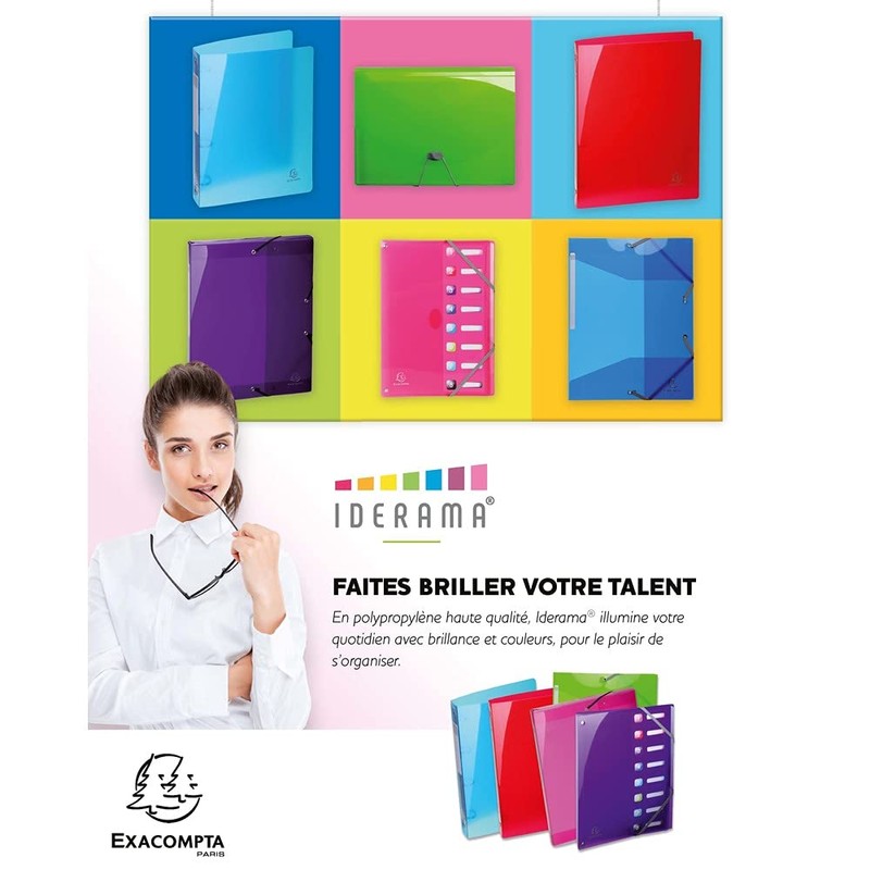 Exacompta - Ref. 51772E - Iderama semi-rigid PP binder -