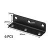 6 PCS Stainless Steel Corner Braces,L-Shaped Extended Fastening Brackets (Black)