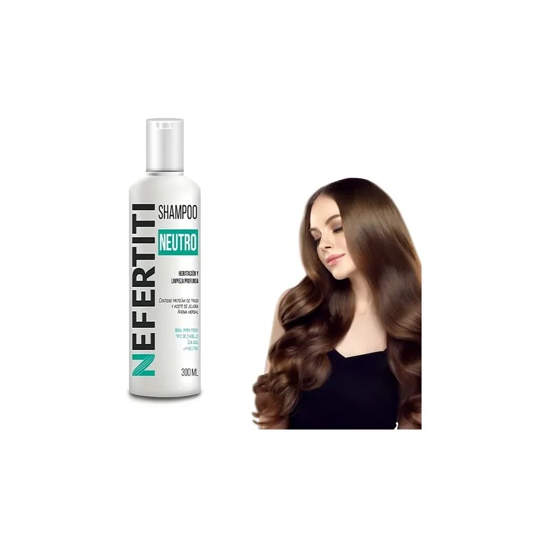 Shampoo Neutro Sin Sal Nefertiti Limpieza Profunda 300ml