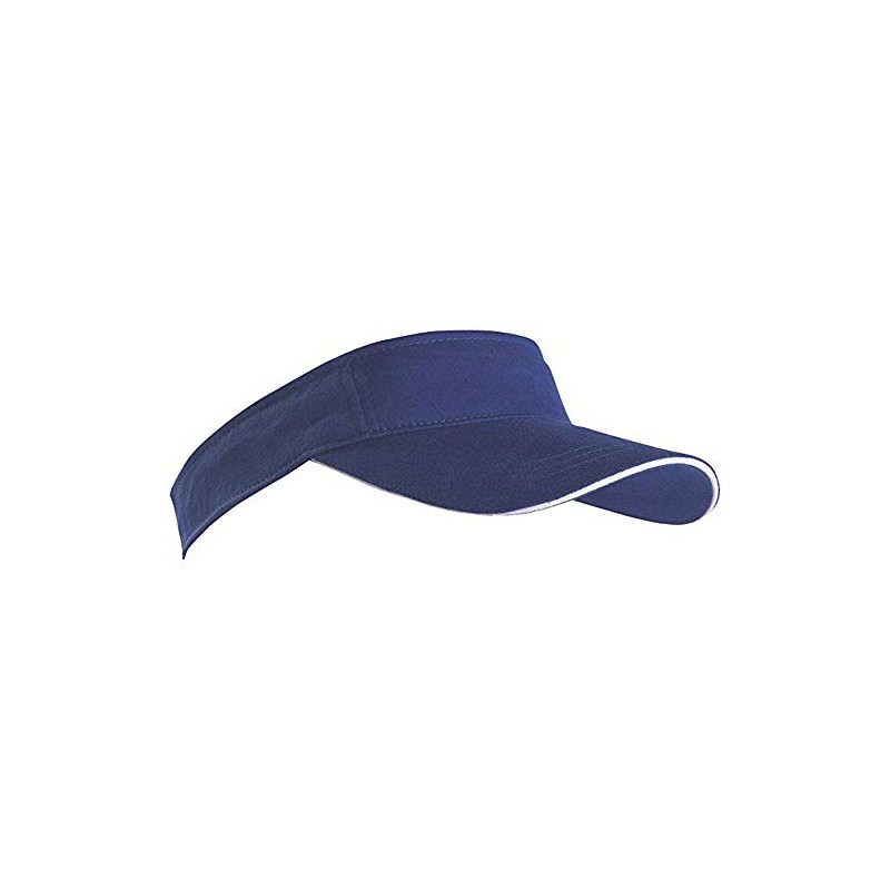 Sports hat with sun visor and peak - Royal blue-white,