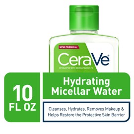 CeraVe Micellar Water, Hydrating Facial Cleanser & Eye Makeup Remover with Niacinamide, Ceramides & Glycerin, Fragrance-Free & Non-Irritating, 10 Fluid Ounces