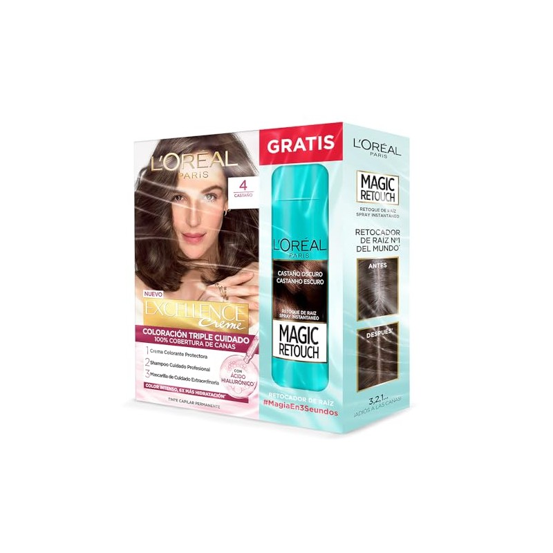 L'Oreal Paris, Tinte De Cabello Excellence Creme De Tono 4
