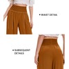 FUNYYZO Womens Palazzo Pants Elastic Waisted Pull On Trousers Casual