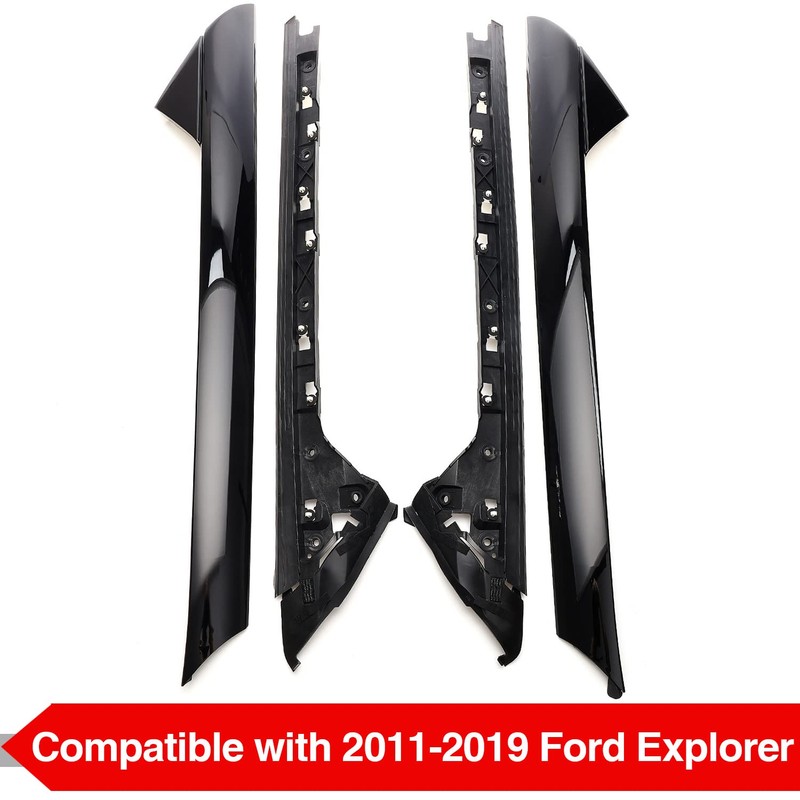 Windshield A-Pillar Molding Trim Compatible with 2011-2019 Ford Explorer Replaces