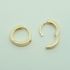 18k yellow Gold plated huggie hoop 10mm sleeper earrings Non-allergenic