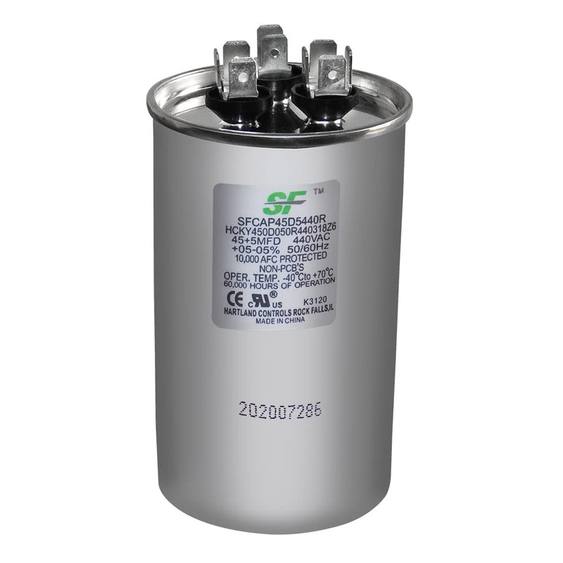 45 + 5 MFD Capacitor 370 or 440 VAC 45+5uf
