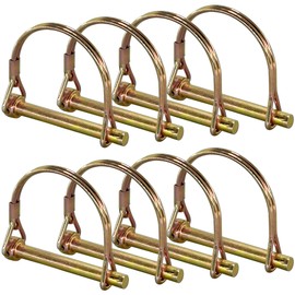 8 PCS Yoke-End Locking Pins,Arch Wire Lock Pins,D Shape Trailer Coupler Pins, Axle Lock Pins (Colored Zinc)